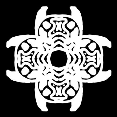 Süsleme soyut, desen kalıp, tasarım, dekorasyon öğesi, vektör çizim kesilmiş