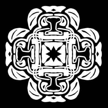 Süsleme soyut, desen kalıp, tasarım, dekorasyon öğesi, vektör çizim kesilmiş