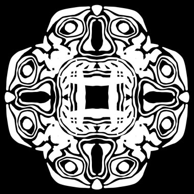 Süsleme soyut, desen kalıp, tasarım, dekorasyon öğesi, vektör çizim kesilmiş