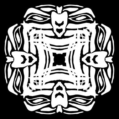 Süsleme soyut, desen kalıp, tasarım, dekorasyon öğesi, vektör çizim kesilmiş