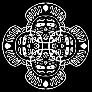 Süsleme soyut, desen kalıp, tasarım, dekorasyon öğesi, vektör çizim kesilmiş