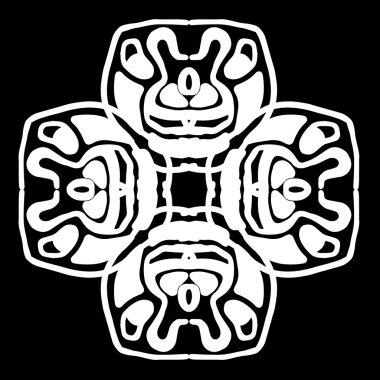 Süsleme soyut, desen kalıp, tasarım, dekorasyon öğesi, vektör çizim kesilmiş