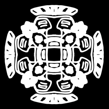 Süsleme soyut, desen kalıp, tasarım, dekorasyon öğesi, vektör çizim kesilmiş