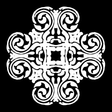 Süsleme soyut, desen kalıp, tasarım, dekorasyon öğesi, vektör çizim kesilmiş