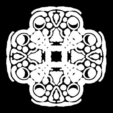 Süsleme soyut, desen kalıp, tasarım, dekorasyon öğesi, vektör çizim kesilmiş