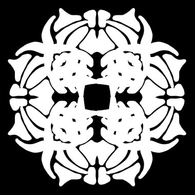 Süsleme soyut, desen kalıp, tasarım, dekorasyon öğesi, vektör çizim kesilmiş