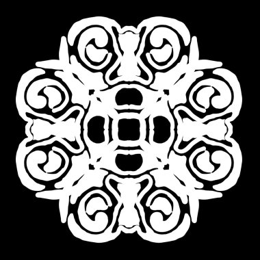 Süsleme soyut, desen kalıp, tasarım, dekorasyon öğesi, vektör çizim kesilmiş