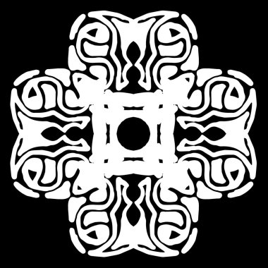 Süsleme soyut, desen kalıp, tasarım, dekorasyon öğesi, vektör çizim kesilmiş