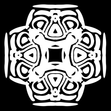 Süsleme soyut, desen kalıp, tasarım, dekorasyon öğesi, vektör çizim kesilmiş