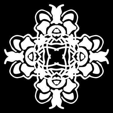 Süsleme soyut, desen kalıp, tasarım, dekorasyon öğesi, vektör çizim kesilmiş