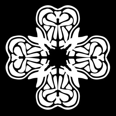 Süsleme soyut, desen kalıp, tasarım, dekorasyon öğesi, vektör çizim kesilmiş