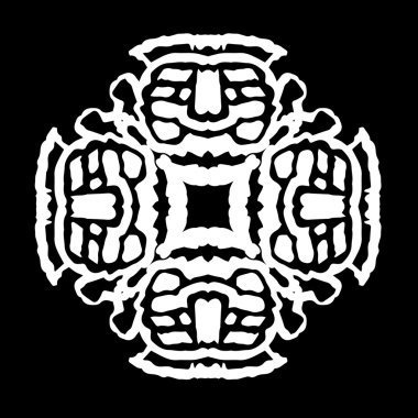 Süsleme soyut, desen kalıp, tasarım, dekorasyon öğesi, vektör çizim kesilmiş