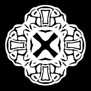 Süsleme soyut, desen kalıp, tasarım, dekorasyon öğesi, vektör çizim kesilmiş