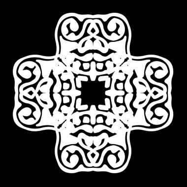 Süsleme soyut, desen kalıp, tasarım, dekorasyon öğesi, vektör çizim kesilmiş