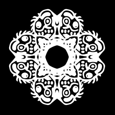 Süsleme soyut, desen kalıp, tasarım, dekorasyon öğesi, vektör çizim kesilmiş