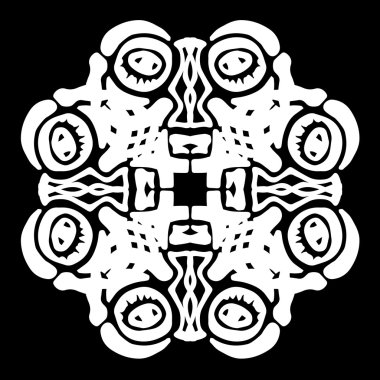 Süsleme soyut, desen kalıp, tasarım, dekorasyon öğesi, vektör çizim kesilmiş