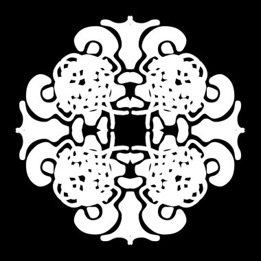 Süsleme soyut, desen kalıp, tasarım, dekorasyon öğesi, vektör çizim kesilmiş