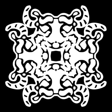 Süsleme soyut, desen kalıp, tasarım, dekorasyon öğesi, vektör çizim kesilmiş