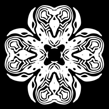 Süsleme soyut, desen kalıp, tasarım, dekorasyon öğesi, vektör çizim kesilmiş