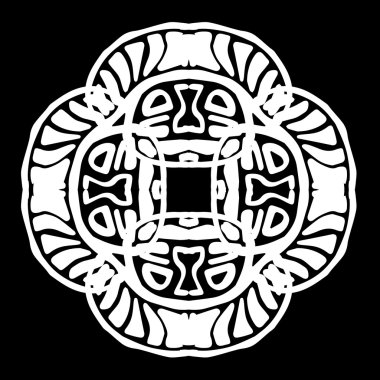 Süsleme soyut, desen kalıp, tasarım, dekorasyon öğesi, vektör çizim kesilmiş