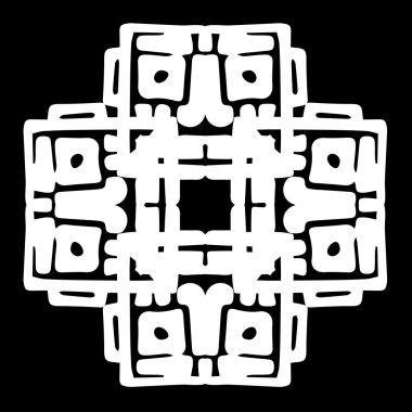 Süsleme soyut, desen kalıp, tasarım, dekorasyon öğesi, vektör çizim kesilmiş