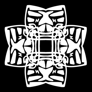 Süsleme soyut, desen kalıp, tasarım, dekorasyon öğesi, vektör çizim kesilmiş