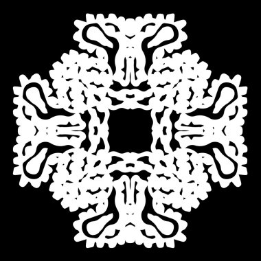 Süsleme soyut, desen kalıp, tasarım, dekorasyon öğesi, vektör çizim kesilmiş