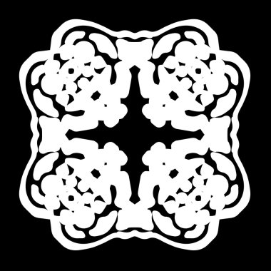 Süsleme soyut, desen kalıp, tasarım, dekorasyon öğesi, vektör çizim kesilmiş