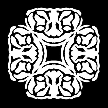 Süsleme soyut, desen kalıp, tasarım, dekorasyon öğesi, vektör çizim kesilmiş