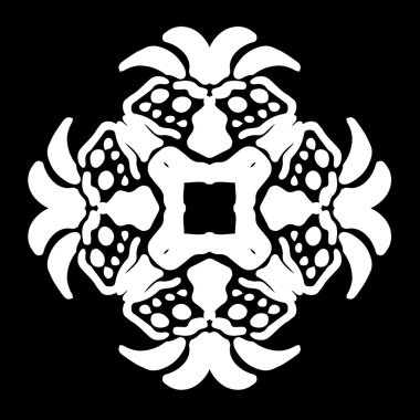 Süsleme soyut, desen kalıp, tasarım, dekorasyon öğesi, vektör çizim kesilmiş