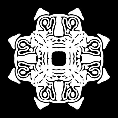 Süsleme soyut, desen kalıp, tasarım, dekorasyon öğesi, vektör çizim kesilmiş