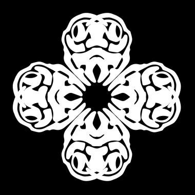 Süsleme soyut, desen kalıp, tasarım, dekorasyon öğesi, vektör çizim kesilmiş