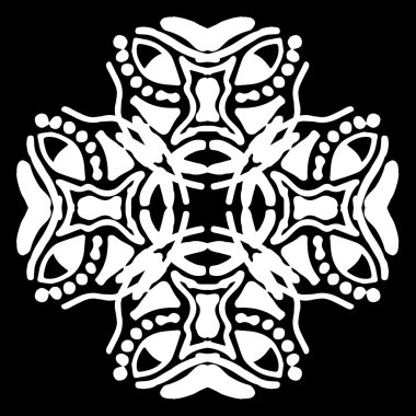 Süsleme soyut, desen kalıp, tasarım, dekorasyon öğesi, vektör çizim kesilmiş