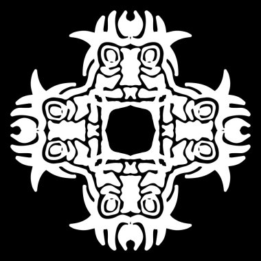 Süsleme soyut, desen kalıp, tasarım, dekorasyon öğesi, vektör çizim kesilmiş