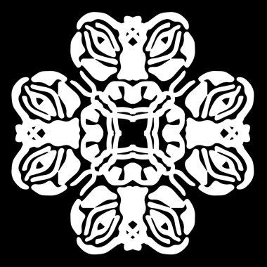 Süsleme soyut, desen kalıp, tasarım, dekorasyon öğesi, vektör çizim kesilmiş