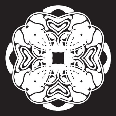 Süsleme soyut, desen kalıp, tasarım, dekorasyon öğesi, vektör çizim kesilmiş