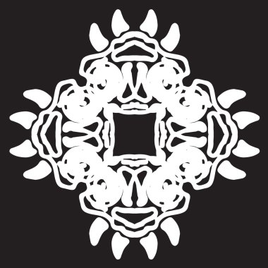 Süsleme soyut, desen kalıp, tasarım, dekorasyon öğesi, vektör çizim kesilmiş