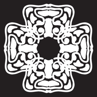 Süsleme soyut, desen kalıp, tasarım, dekorasyon öğesi, vektör çizim kesilmiş