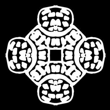 Süsleme soyut, desen kalıp, tasarım, dekorasyon öğesi, vektör çizim kesilmiş