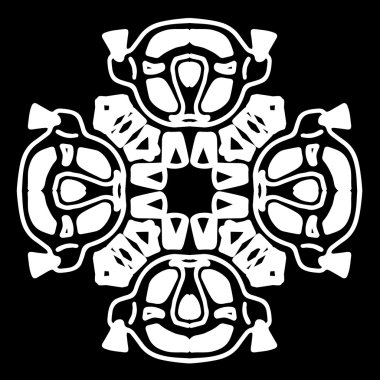 Süsleme soyut, desen kalıp, tasarım, dekorasyon öğesi, vektör çizim kesilmiş