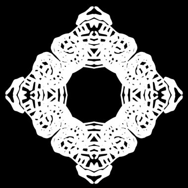 Süsleme soyut, desen kalıp, tasarım, dekorasyon öğesi, vektör çizim kesilmiş