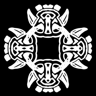 Süsleme soyut, desen kalıp, tasarım, dekorasyon öğesi, vektör çizim kesilmiş