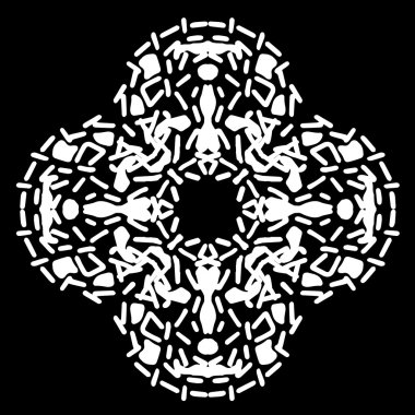 Süsleme soyut, desen kalıp, tasarım, dekorasyon öğesi, vektör çizim kesilmiş