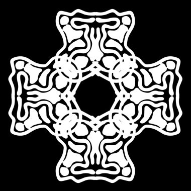 Süsleme soyut, desen kalıp, tasarım, dekorasyon öğesi, vektör çizim kesilmiş