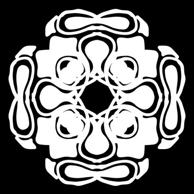 Süsleme soyut, desen kalıp, tasarım, dekorasyon öğesi, vektör çizim kesilmiş