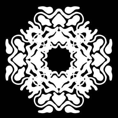 Süsleme soyut, desen kalıp, tasarım, dekorasyon öğesi, vektör çizim kesilmiş