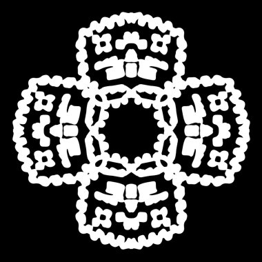 Süsleme soyut, desen kalıp, tasarım, dekorasyon öğesi, vektör çizim kesilmiş