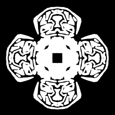 Süsleme soyut, desen kalıp, tasarım, dekorasyon öğesi, vektör çizim kesilmiş