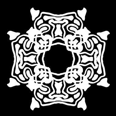 Süsleme soyut, desen kalıp, tasarım, dekorasyon öğesi, vektör çizim kesilmiş