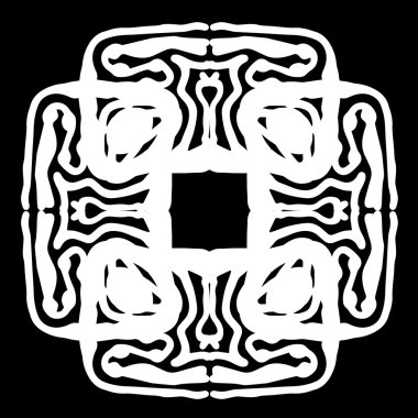 Süsleme soyut, desen kalıp, tasarım, dekorasyon öğesi, vektör çizim kesilmiş